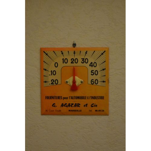 Thermometre Publicitaire Vintage "Fournitures Pour L'automobile & L'industrie"