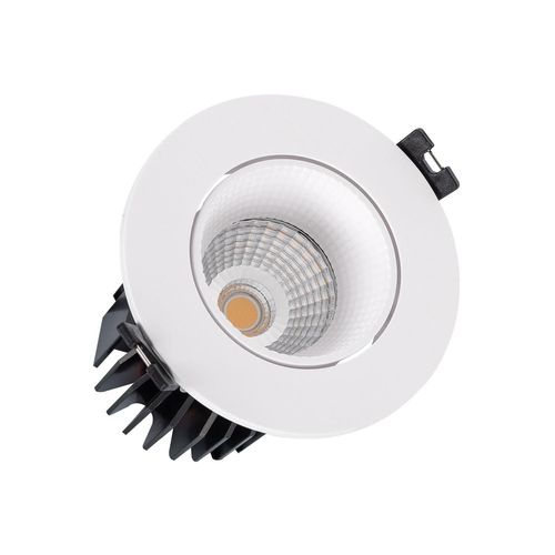 Spot Downlight Led Rond 15w Lifud Coupe Ø 75 Mm Noir Blanc Chaud 3000k