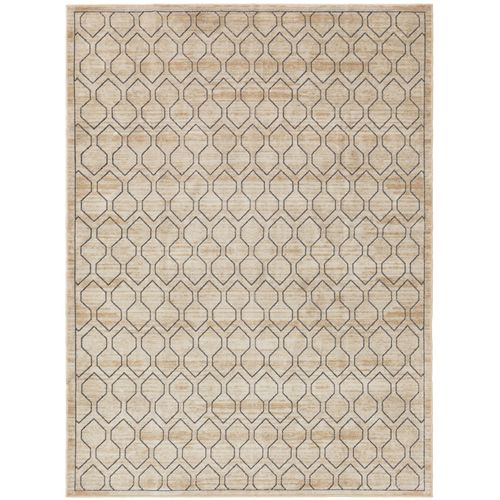 Tapis Poil Ras Daisy Crème 100x150 Cm - Tapis Poil Court Design Moderne Pour Salon
