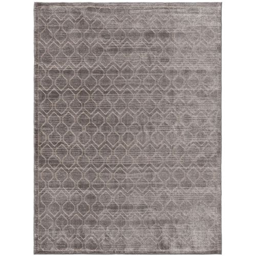 Tapis Poil Ras Daisy Gris 100x150 Cm - Tapis Poil Court Design Moderne Pour Salon