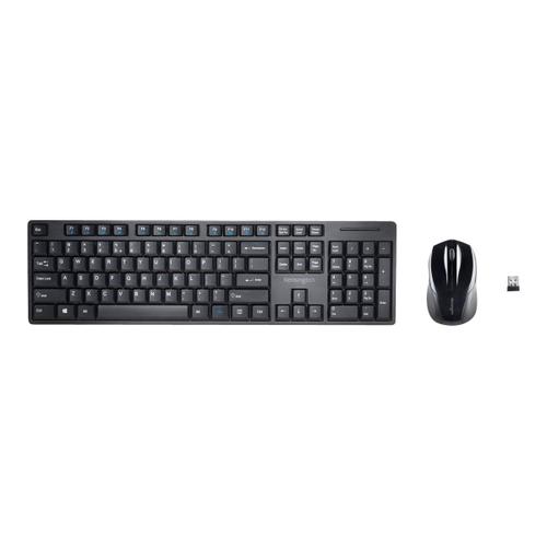 Kensington Pro Fit Low-Profile Desktop Set - Ensemble clavier et souris - sans fil - 2.4 GHz - Allemand - noir