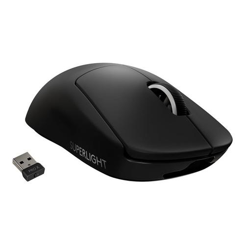 Logitech PRO X SUPERLIGHT Wireless Gaming Mouse - Souris - optique - 5 boutons - sans fil - 2.4 GHz - récepteur USB Logitech LIGHTSPEED - noir