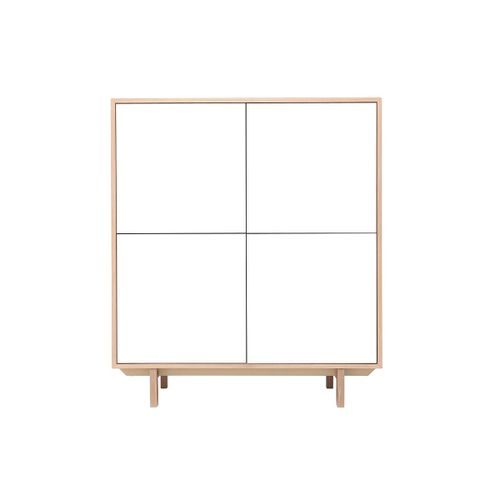 Buffet Scandinave Haut Bois Et Blanc Sid