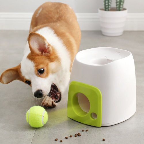 Lanceur Balle Jouets Tennis Récompense Machine Lente Formation Lanceur Distributeur De Nourriture Pour Animaux Domestiques Chiens Divertissement
