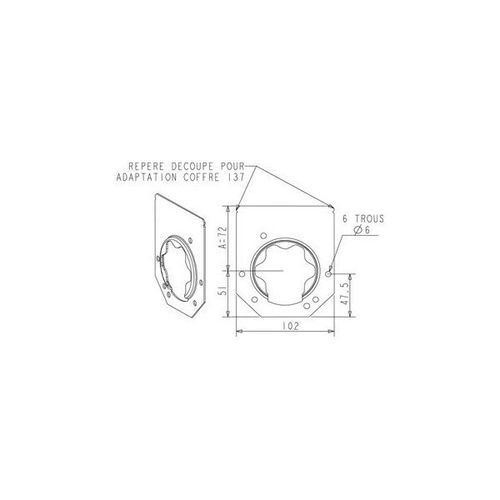 PLAQUE D?IMMOBILISATION TREUIL MOTEUR SOMFY/JOUE ALU (Longueur 205)
