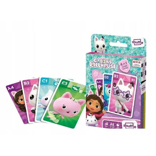 Shuffle - Jeu De Familles 4 En 1 Gabby Et La Maison Magique