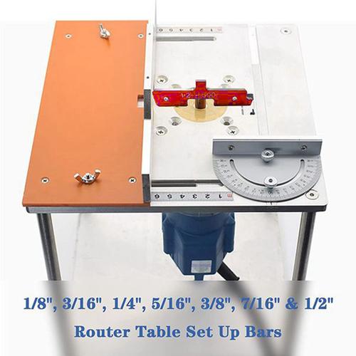 7 Pièces Routeur De Précision Scie Table Configuration Barres Profondeur Test Distance Alliage D'aluminium Barre Travail Du Bois Bloc Mesure A