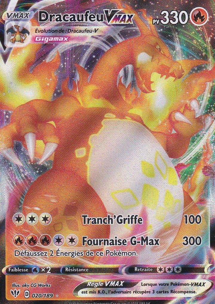 Carte pokémon Dracaufeu Vmax en métal de couleur or | Beebs