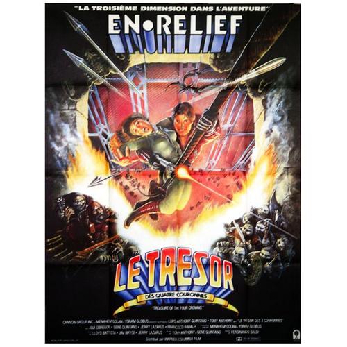 Le Trésor Des 4 / Quatre Couronnes (Treasure Of The 4 Crowns) - Véritable Affiche De Cinéma Pliée - Format 120x160 Cm - De Ferdinando Baldi Avec Tony Anthony, Ana Obregon, Gene Quintano - 1983