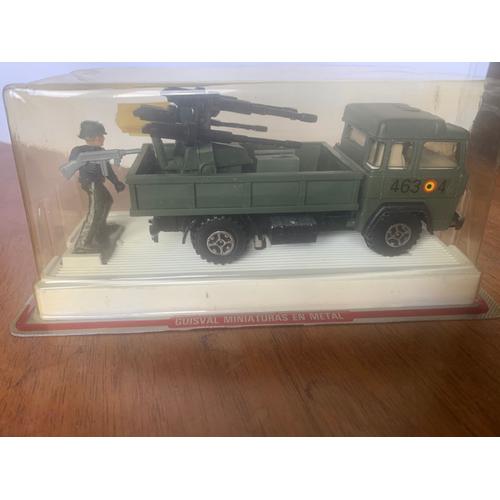 Magirus Deutz Camion Militaire Avec Tourelle Canon Et Figurine Guisval Avec Boite-Guisval