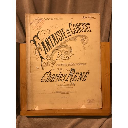 Charles René Fantaisie De Concert Pour Violon Et Piano Partition Éd. A. O' Kelly