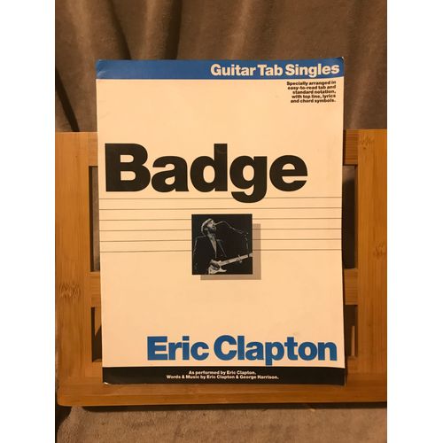 Eric Clapton Badge Score Partition Voix Guitare Tablature Accords Wise Publications