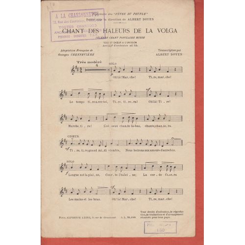 Chant Des Haleurs De La Volga