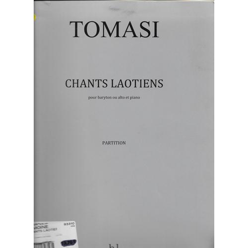 Chants Laotiens Pour Baryton Ou Alto Et Piano Partition, Tomasi, Henry Lemoine