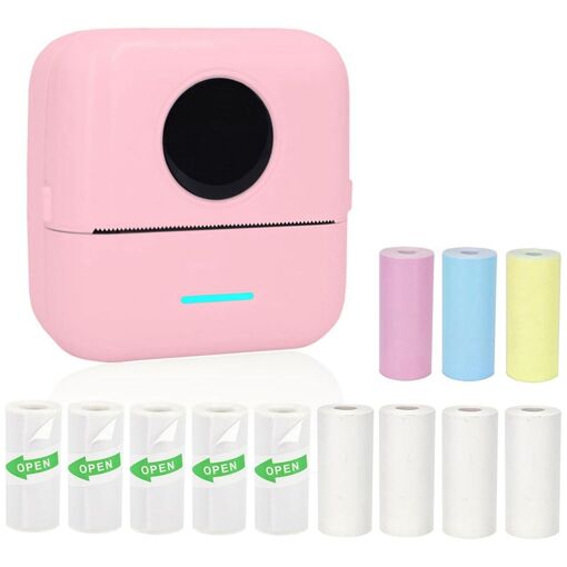 Mini Imprimante Portable, Imprimante D'autocollants Sans Encre Avec...
