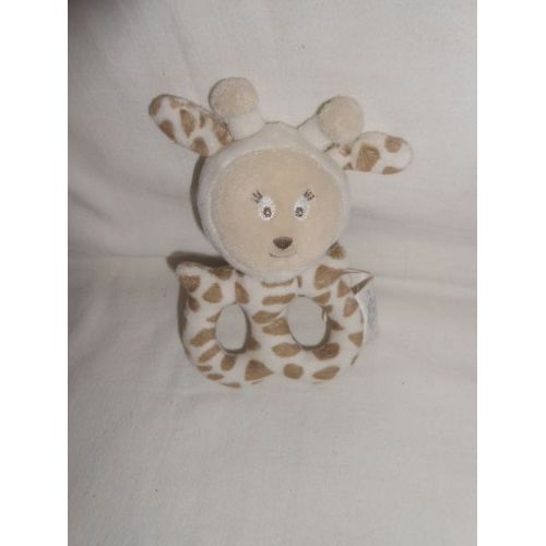 Doudou Hochet Vache Girafe Pois Beige Ecru Creme Marron Taupe Okaidi Obaidi Ob