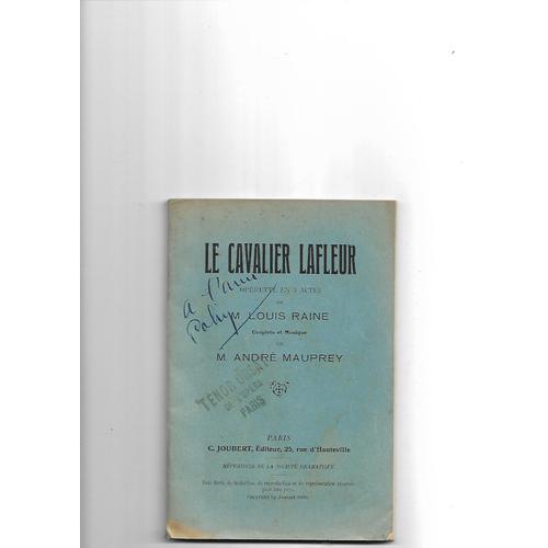 Le Cavalier Lafleur - Operette En 3 Actes