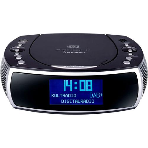 Radio d'alarme Portable DAB/DAB +/FM, Lecteur CD-MP3, USB, AUX-IN SoundMaster URD470SW
