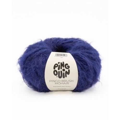 Pelote De Laine Et Mohair À Tricoter Pingo Brush Mohair - Phildar Marine Bleu