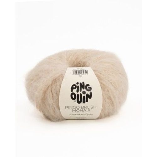 Pelote De Laine Et Mohair À Tricoter Pingo Brush Mohair - Phildar Beige Marron