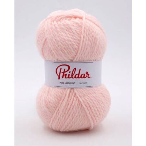 Pelote De Laine À Tricoter Phil Looping - 100 Gr - Phildar - Certifié Oeko-Tex Nude Rose