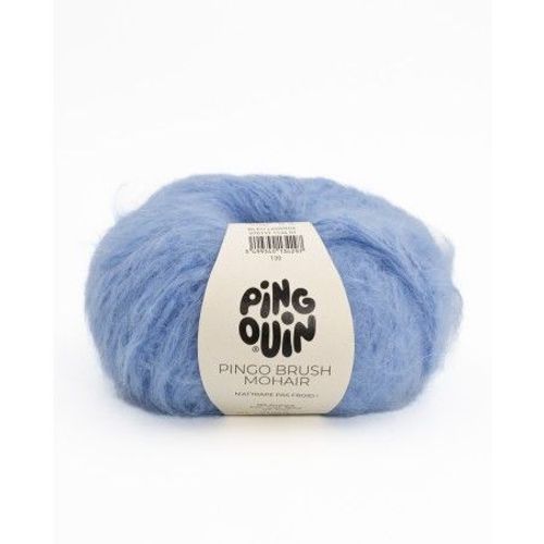 Pelote De Laine Et Mohair À Tricoter Pingo Brush Mohair - Phildar Bleu Lavande