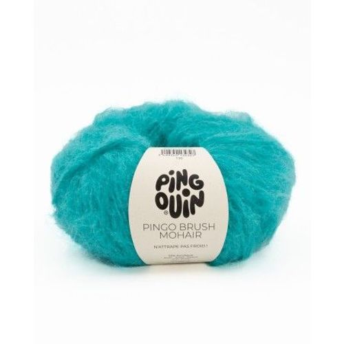 Pelote De Laine Et Mohair À Tricoter Pingo Brush Mohair - Phildar Vert Menthe