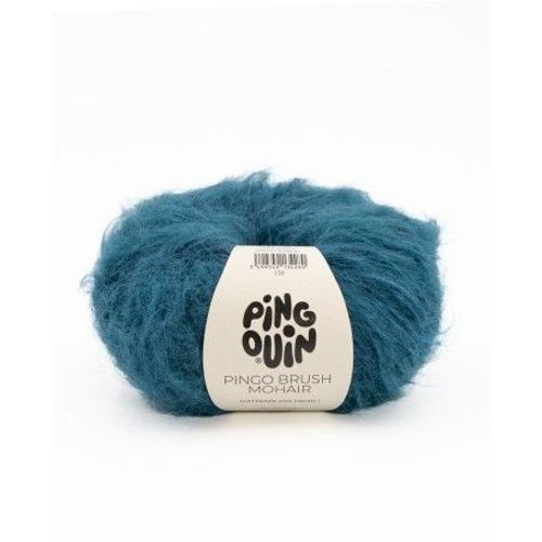 Pelote De Laine Et Mohair À Tricoter Pingo Brush Mohair - Phildar Vert Royal