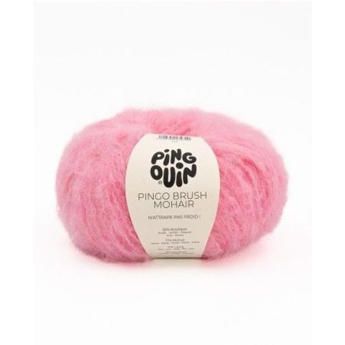 Pelote De Laine Et Mohair À Tricoter Pingo Brush Mohair - Phildar Rose Candy