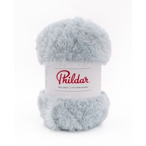 Pelote De Fourrure À Tricoter Phil Inuit - 100gr - Phildar Bleu Givre