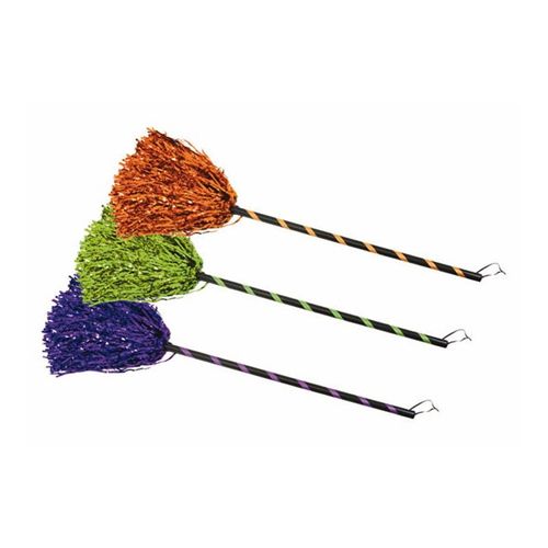 1 Balai Sorcière Rayé Plastique 85 Cm