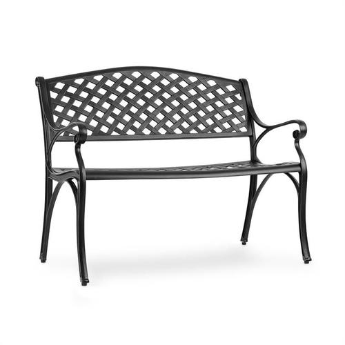 Blumfeldt Pozzilli Bl Banc De Jardin 2 Places Fonte D'aluminium - Noir