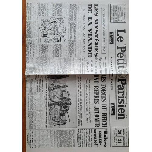 Le Petit Parisien - Édition De Paris Des Samedi 20 Et Dimanche 21 Novembre 1943