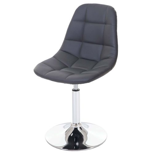 Chaise De Salle À Manger Hwc-A60, Chaise Pivotante, Design Rétro   Similicuir Gris, Pied Chromé