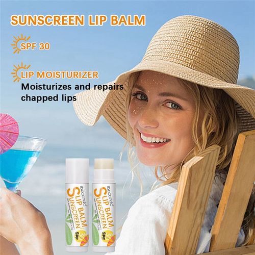 Crème Solaire Baume À Lèvres Spf30uva Protection Lèvres Hydratant Saveur Incolore Rouge À Lèvres Solaire 3 Pastèque 