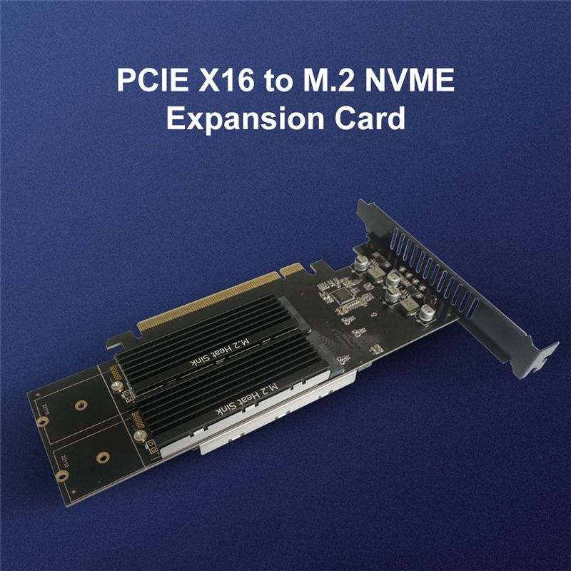 Carte Adaptateur PCIe Vers M2, PCIE X16 4 Ports M2 NVME M Ke... - 3