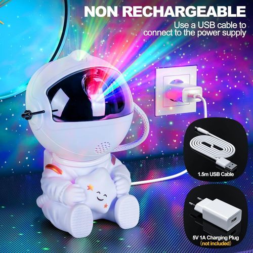 Mumaniu Projecteur Astronaute Galaxie Veilleuse étoilée Avec Nébuleuse, Minuterie Et Télécommande, Alimenté Par USB, Réglable à 360°, Pour Enfants Et Adultes