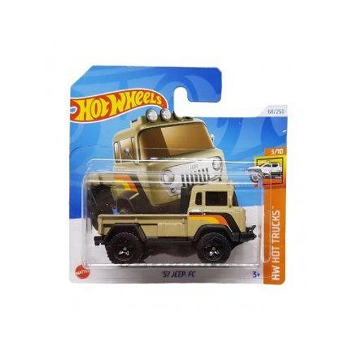 Hot Wheels Trucks - Camion 57 Jeep Fc - Vehicule Miniature Metal, Echelle 1:64 - Pour Piste, Circuit, Collection - Set Jouet + Carte