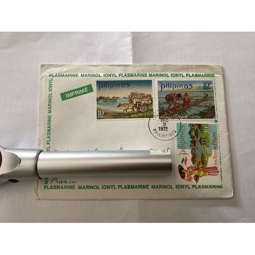 1 Enveloppe Et Ses 3 Timbres, Philippines, Année 1972.