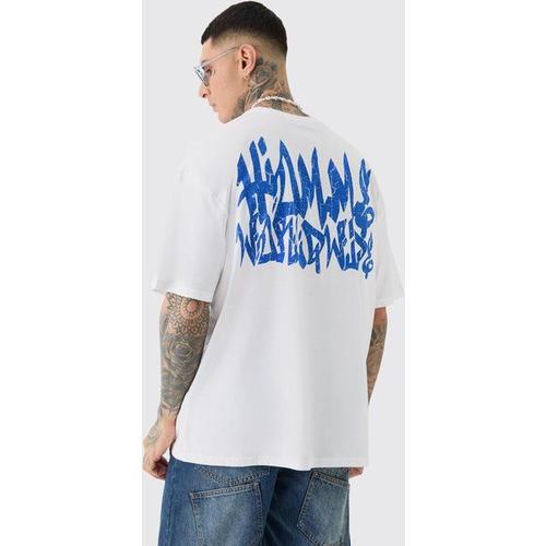 Tall Graffiti Homme Worldwide T-Shirt In White Homme - Blanc - Xxl, Blanc