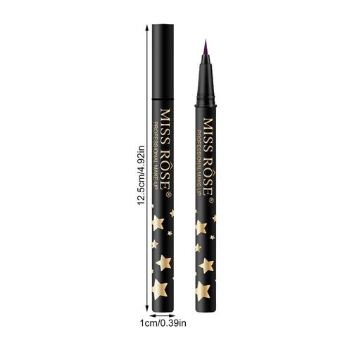 Eyeliner Lisse, Pigmenté, Longue Durée, Imperméable, Anti-Tâches, Avec Brosse Ultra Fine, Maquillage Des Yeux 