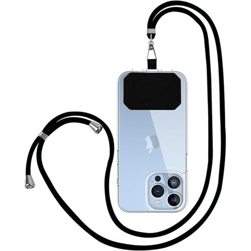 Lanière Universelle Pour Téléphone Portable, Lanière Détachable Légère Réglable 160cm Installation Facile - Noir - E.F.Connection