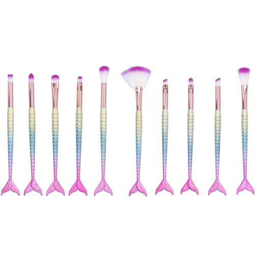 Kit De Pinceaux De Maquillage À Poils Souples, Fard À Joues, Fard À Barrage, Surbrillance, 10 Pièces 