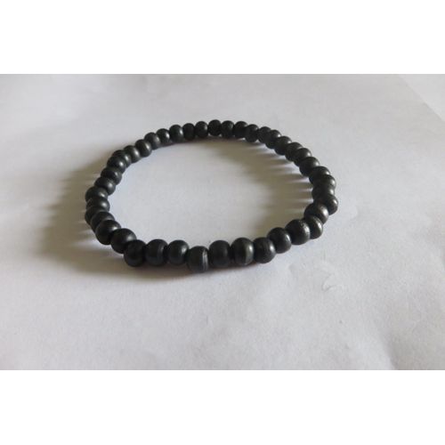 Bracelet Mixte Perles Bois Noir/29