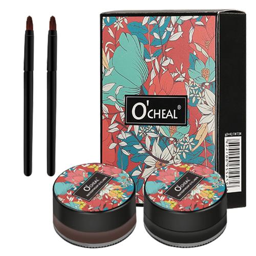 Ensemble De Gel Eyeliner Noir Et Marron, Crème Imperméable Longue Durée, Pigments À Haute Intensité, Anti-Taches 