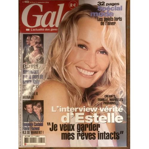 Gala 482 - Du 09 Au 11 Septembre 2002 - Estelle Hallyday Lefebure, Grâce Kelly, Julie Delpy, Cindy Crawford, Michel & Davy Sardou, Pierre Cosso, Benjamin Castaldi…