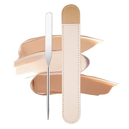 Spatule À Double Tête En Acier Inoxydable, Bâton De Mélange De Fond De Teint, Outil De Mélange De Crème Cosmétique, 1 Pièce 