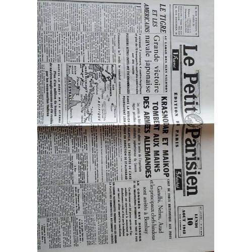 Le Petit Parisien - Édition De Paris Du Lundi 10 Août 1942