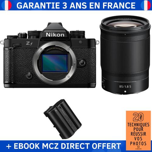 Nikon Zf + 85mm f/1.8 S + 1 Nikon EN-EL15C + Ebook '20 Techniques pour Réussir vos Photos' - Appareil Photo Hybride