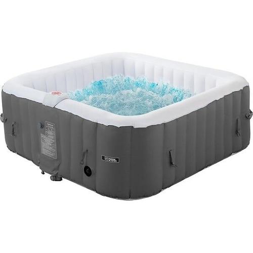 Spa gonflable ""RIVIERA"" en PVC - 6 places - Gris/blanc